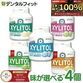 【★先着100円OFFクーポン＋エントリーP5倍 10/4 20:00-10/9 1:59】【楽天グルメ大賞2025受賞】キシリトールガム 歯科専用 味の組み合わせが2種類選べる オーラルケア ボトルタイプ 4個セット （153g(90粒相当)/1個） ボトルガム 口臭予防【歯科専用】 【送料無料】