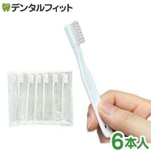 ポケットミニハブラシ 6本 セット 使い捨て 歯ブラシ 歯磨き 携帯用 個包装 日本製 国産 コンパクト 短い 小さい 可愛い 宿泊 お泊まり キャンプ 登山 山登り 旅行 ポーチ 入院 出張 ストック