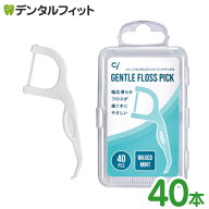 Ci ジェントルフロスピック ミントワックス 1箱(40本入) デンタルフロス 滑り止め加工 フロス部にPTFE素…