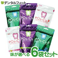 キシリトールガム 歯科専用 ポスカ・エフ(POs-Ca F)パウチタイプ 100g 6袋セット 歯科専売品 ペパーミン…