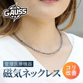 Dr.ガウス ＜Earth／アース＞ テラヘルツ鉱石 管理医療機器 磁気ネックレス メンズ 肩こり 血行改善 医療機器認証 日本製 ビジネス 健康アクセサリー ギフト プレゼント 母の日 父の日 誕生日 おしゃれ シンプル スーツ対応 スタイリッシュ ユニセックス