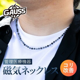 Dr.ガウス＜STANDARD／スタンダード＞ シリカ鉱石 管理医療機器 磁気ネックレス メンズ 肩こり 血行改善 医療機器認証 日本製 ビジネス 健康アクセサリー ギフト プレゼント 母の日 父の日 誕生日 おしゃれ シンプル スーツ対応 スタイリッシュ ユニセックス