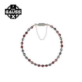 Dr.ガウスX＜Shinku／シンク＞ ガーネット 1月誕生石 管理医療機器 腕用磁気アクセサリー メンズ こり 血行改善 医療機器認証 日本製 ビジネス 健康アクセサリー ギフト プレゼント 母の日 父の日 誕生日 おしゃれ シンプル スーツ対応 スタイリッシュ ユニセックス