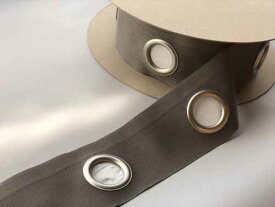 ハトメテープ　105mm 40φ　ライトグレー　【1mあたりのお値段です】