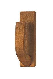 カーテンふさかけ　粘着タイプ　ジュア　ミディアムオーク　2個入り