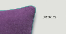 パイピングクッションカバー【40×40cm】　パープル×エメラルド　CU2500-29