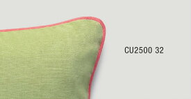 パイピングクッションカバー【40×40cm】　グリーン×アプリコット　CU2500-32