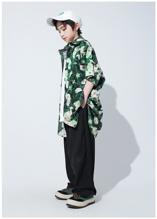 楽天市場】柄シャツ リゾート風 半袖 夏 キッズダンス衣装 