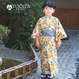 浴衣 子供 男の子 瑞雲 キッズ 2点セット 浴衣 兵児帯 イエロー 中華風 浴衣セット キッズ レトロ 子供服 夏祭り 古典 花火大会 2024新品 写真撮り 10代 90-150cm【D MADE】