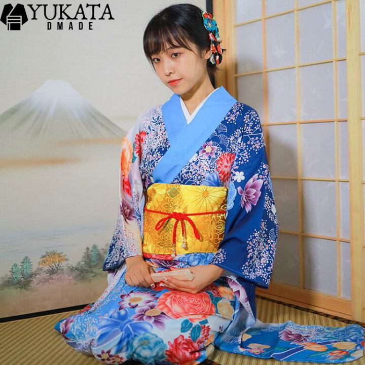 楽天市場】浴衣 振袖 花柄 レディース 華やか 浴衣セット yukata 