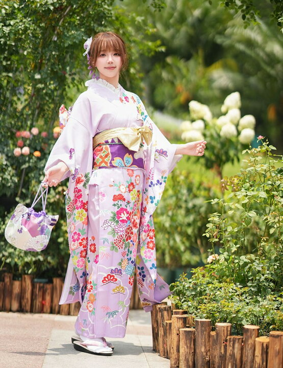 楽天市場】浴衣 花柄 セパレート 振袖 大人 レディース 8点セット 帯 