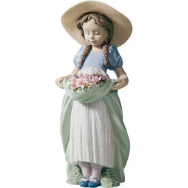リヤドロ たくさん摘めたよ! 01006756 室内装飾品 置物 洋陶置物