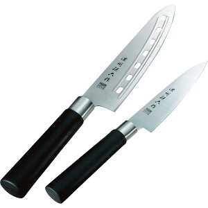 濃州孫六作 料理包丁2本セット(和式丸柄) 40BH 金属洋食器 台所刃物 洋包丁セット