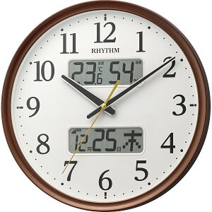 リズム 電波掛時計 8FYA03SR06 室内装飾品 掛け時計 振り子無し丸型時計