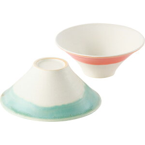 フロイド 富士夫婦碗 ブルー&レッド FL06-00307A 和陶器 和陶茶碗 2客茶碗