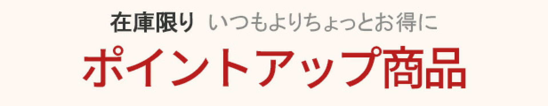 在庫限りポイントアップ商品