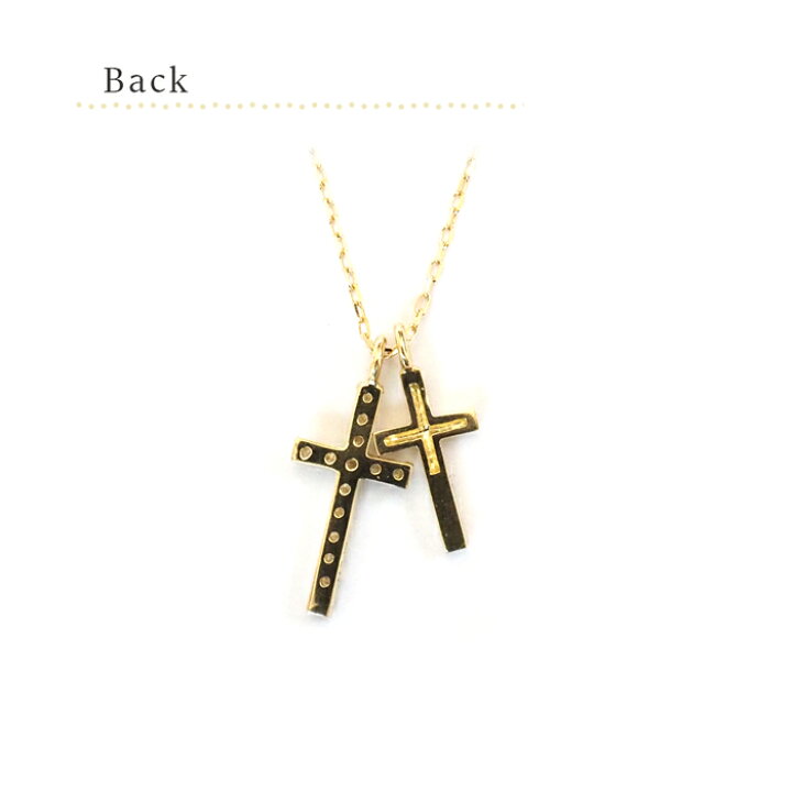 楽天市場】クロス ネックレス k18 ダイヤモンド 18金ネックレス 18k 