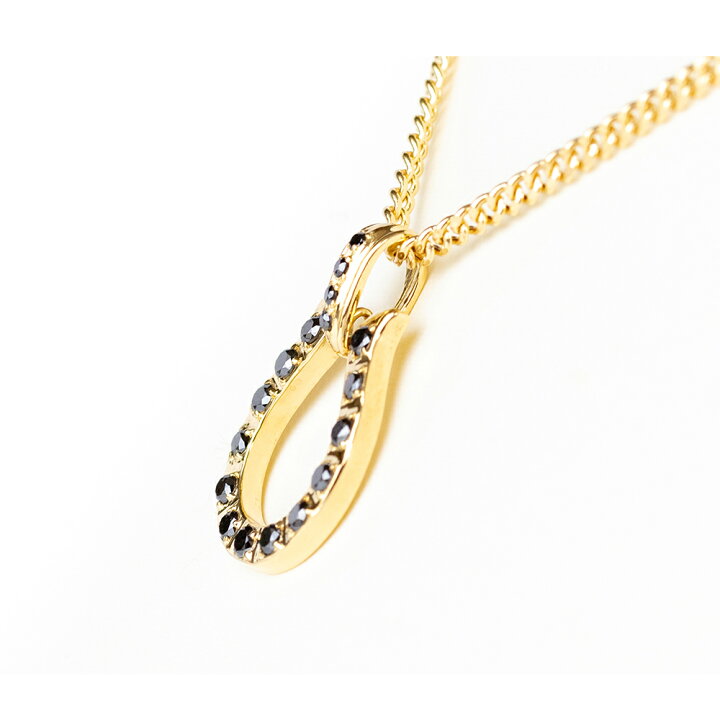 楽天市場】馬蹄 ペンダントトップ 18k ブラックダイヤモンド 18金 k18 