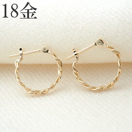 楽天市場】18金 フープピアス 18k 2×10 k18 輪っか 1ペア メンズ 