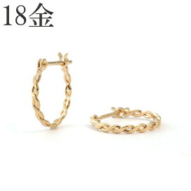 楽天市場】18金 フープピアス 18k 2×20 k18 輪っか 1ペア 18金 