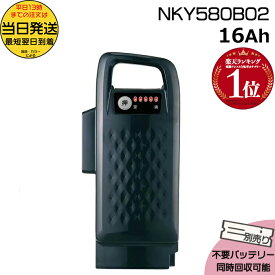 ＊当日発送 平日13時迄注文分＊NKY580B02 ブラック16Ah 新品 純正品 パナソニック Panasonic リチウムイオンバッテリー 電動自転車 電動アシスト 電気用品安全法特定電気用品PSEマーク取得商品 op