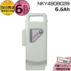 【15日はポイント最大6倍エントリー要】＊当日発送 平日13時迄注文分＊ NKY490B02B グレー 6.6Ah 新品 純正品パナソニック Panasonic リチウムイオンバッテリー 電動自転車 電動アシスト 電気用品安全法特定電気用品PSEマーク取得商品 op