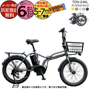 【1000円クーポン&最大6倍】メーカー直送送料無料※一部地域 電動アシスト折りたたみ自転車 TDN-246L ペルテック 20インチ 8.5Ah 電動アシスト自転車 電動自転車 折り畳み フォールディングバ