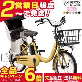 【最大6倍エントリー要】【最安値挑戦】送料無料 ※一部地域限定 ギュット・クルームR・DX・20 BE-FRD035 2026年 パナソニック 20インチ 16Ah ギュットクルーム 電動アシスト自転車 電動自転車 子乗せ自転車 子ども乗せ 防犯登録無料