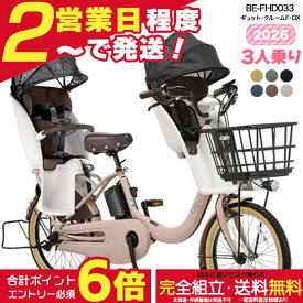 【2000円クーポン＆最大6倍】【送料無料 ※一部地域限定 2026年 ギュット・クルームF・DX BE-FHD033 パナソニック 20インチ 16Ah ギュット クルーム 電動アシスト自転車 電動自転車 子乗せ自転車 3人乗り対象 前子供乗せ 防犯登録無料