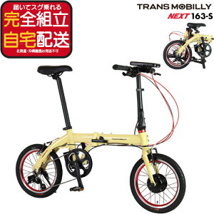 �y�ő�6�{�G���g���v�z�������� TRANS MOBILLY NEXT163-S �g�����X���o�C���[ �l�N�X�g163 ���C�g�x�[�W�� AL-FDB163-S Gic �W�b�N 16�C���` 5.0Ah �܂肽���ݎ��]�� �܂肽���ݓd�����]�� �X�|�[�c�o�C�N 