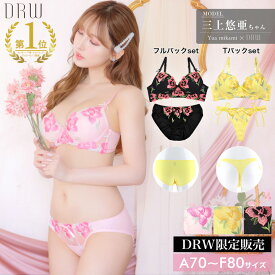 ブラジャー ショーツ セット 大きいサイズ 花柄 刺繍 リボン 選べる フルバック 紐パン tバック 下着 レディース セクシー ランジェリー プチプラ 可愛い ピンク 美胸 育乳 脇高 盛れ