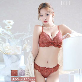 【7/8再販】レーシィスカラップブラジャー&バック透けフルバックショーツ