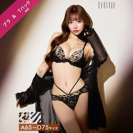 【11/3新作】ビターアニマルレーシィブラジャー&バック透けTバックショーツ