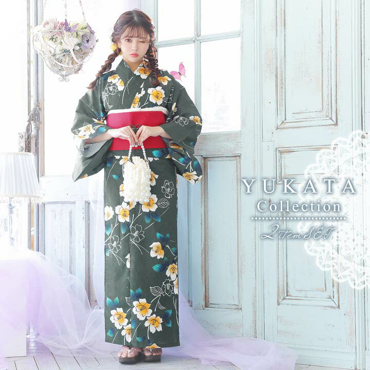 楽天市場 浴衣 セット スノー カメリア 柄 浴衣 帯 2点 セット Yukata By Dazzy 浴衣 レディース 浴衣 大人 浴衣 帯 21 新作 浴衣 作り帯 女性用 大人用 和装 和服 和装小物 花柄 フリーサイズ 下着専門 Drw楽天市場店