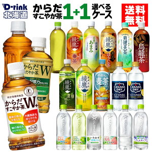 すこやか茶W+ コカコーラ製品 選べる よりどり 綾鷹 やかんの麦茶 爽健美茶 アイシー・スパーク いろはす 350ml 490ml 500ml 540ml 600ml 650ml ペットボトル 24本入り×2ケース【送料無料】