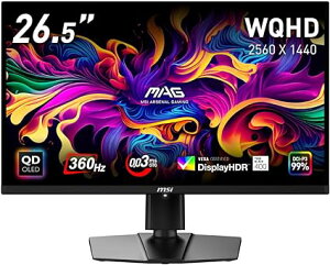 MSI / QD L@EL Q[~Oj^[ MAG 271QPX QD-OLED (26.5C`/WQHD/pl/360Hz/0.03ms(GTG)/HDR True Black 400)yz