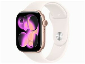 ���A�b�v�� / APPLE Apple Watch Series 11 GPS���f�� 46mm MEV74J/A [���[�Y�S�[���h�E���C�g�u���b�V���X�|�[�c�o���h M/L]�y�X�}�[�g�E�H�b�`�E�E�F�A���u���[���z�y���������z