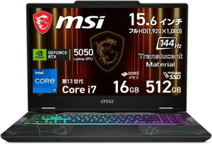 ��MSI �Q�[�~���O�m�[�gPC Cyborg-15-B13WEKG-1182JP �O���[ (RTX 5050/Core i7 13620H/������16GB/SSD 512GB/15.6�^144Hz)�y���������z