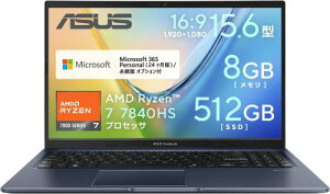 �� ASUS /Vivobook 15 M1502XA-R785WS (15.6�C���` / Ryzen 7 / 8GB / 512GB / Office����/ Windows 11 /�u���[ )�y���������z