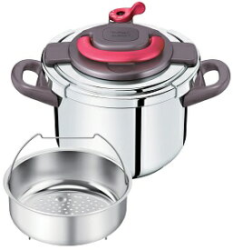 T-fal 圧力鍋 「クリプソ アーチ」 ワンタッチ開閉 IH対応 パプリカレッド 6L P4360732