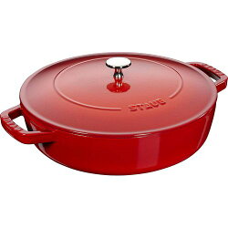 staubストウブ「ブレイザーソテーパンチェリー28cm」両手ホーロー鍋IH対応Braiser40511-474