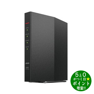 BUFFALO obt@[ WSR-3000AX4P/DBK ubN LAN[^[ Wi-Fi6Ή 2401+573Mbpsy]sz
