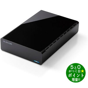 �G���R�� �O�t���n�[�h�f�B�X�N 4TB �t�@�����X�É��݌v ���o�[�t�b�g�t ELD-HTV040UBK �u���b�N ELECOM�y�]���s�z