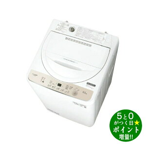 SOA��܋L�O���ő�P6�{�{�ő�4000�~CP�I�I2/1���V���[�v ����@ 6kg �c�^ ��J�� ���Ȃ��� �S��������@ ES-GE6H-N �S�[���h SHARP�y�]���s�z