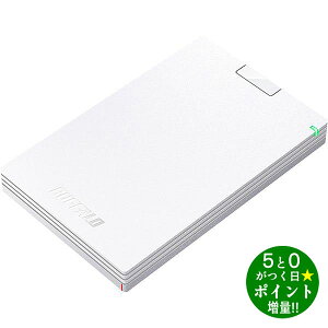�o�b�t�@���[ �O�t��HDD �|�[�^�u�� 1TB USB3.1(Gen.1) HD-PCG1.0U3-BWA �z���C�g BUFFALO�y�]���s�z
