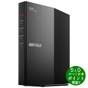 �o�b�t�@���[ Wi-Fi 6(11ax)�Ή�Wi-Fi���[�^�[ 2401+573Mbps AirStation WSR-3000AX4L BUFFALO�y�]���s�z
