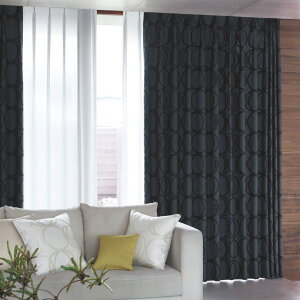 川島織物セルコン オーダーカーテン FELTA(フェルタ)▼ソフトウェーブ縫製(形態安定加工) 下部3ッ巻(100mm) オーバーサイズ対応(広幅) ドレープ(厚地)カーテン 約1.5倍ヒダ 両開き▼FT7154〜7155 防