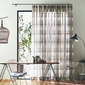 川島織物セルコン オーダーカーテン FELTA(フェルタ)▼スタンダード縫製 下部3ッ巻(100mm) ウエイトバー付属【推奨仕様】 レースカーテン 約1.5倍ヒダ 両開き▼FT7523〜7524 防炎 ウォッシャブル【