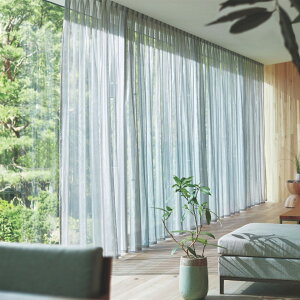 川島織物セルコン オーダーカーテン FELTA(フェルタ)▼スタンダード縫製 下部3ッ巻(100mm) ウエイトバー付属【推奨仕様】 レースカーテン 約2.5倍ヒダ 片開き▼FT7535〜7536 防炎 ウォッシャブル【