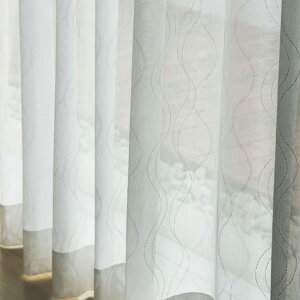 川島織物セルコン オーダーカーテン FELTA(フェルタ)▼スタンダード縫製 下部3ッ巻(100mm) ウエイトバー付属【推奨仕様】 レースカーテン 約2倍ヒダ 片開き▼FT7714 防炎 ウォッシャブル【製品幅